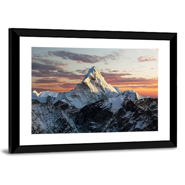 Mount Ama Dablam Nepal Canvas Wall Art-5 Horizontal-Gallery Wrap-22" x 12"-Tiaracle