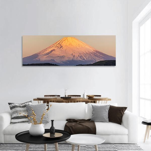 Mount Fuji Sunrise Panoramic Canvas Wall Art-1 Piece-36" x 12"-Tiaracle