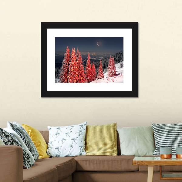 Mount Kukul In Winter Canvas Wall Art-5 Horizontal-Gallery Wrap-22" x 12"-Tiaracle