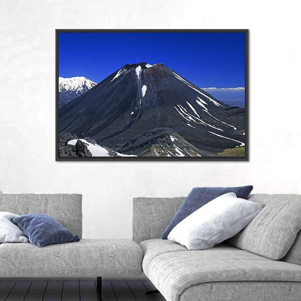 Mount Ngauruhoe & Ruapehu Panoramic Canvas Wall Art-1 Piece-36" x 12"-Tiaracle