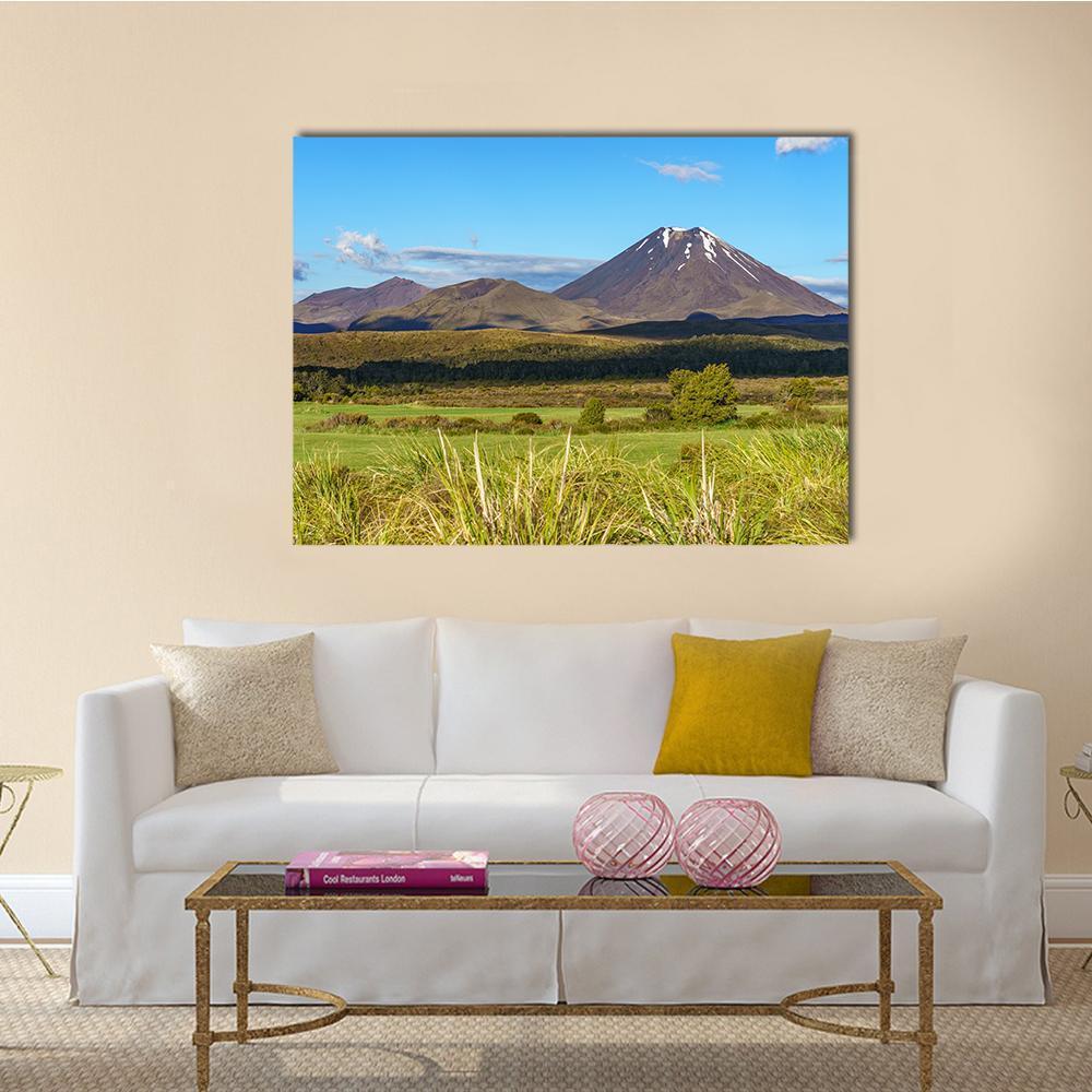 Mount Ngauruhoe Tongariro Canvas Wall Art-1 Piece-Gallery Wrap-48" x 32"-Tiaracle