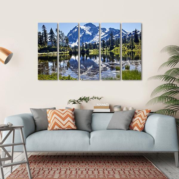 Mount Shuksan Canvas Wall Art-5 Horizontal-Gallery Wrap-22" x 12"-Tiaracle