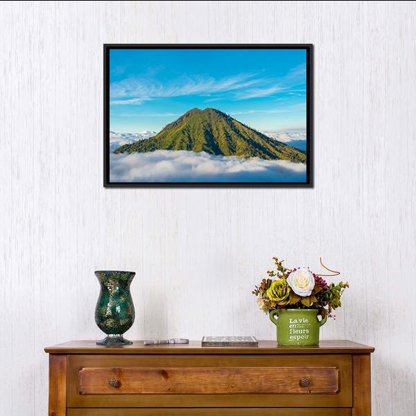 Mountain Above Clouds Canvas Wall Art-3 Horizontal-Gallery Wrap-25" x 16"-Tiaracle