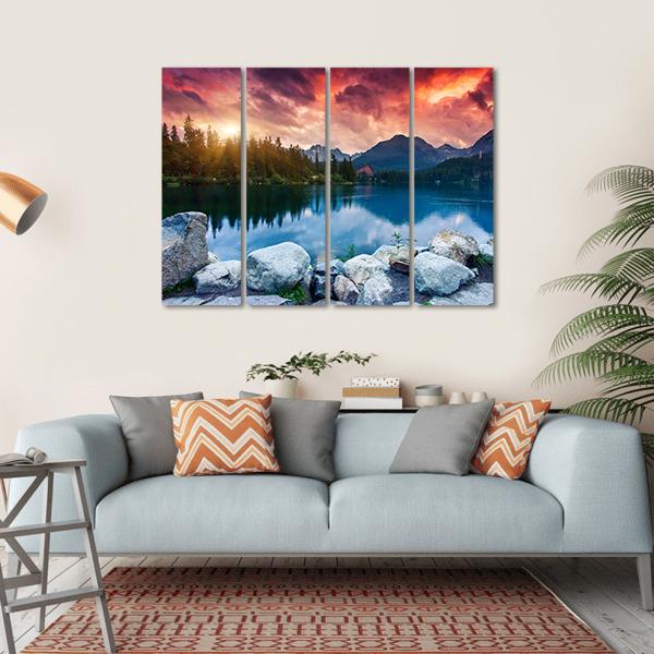 Tatra Dramatic Overcast Canvas Wall Art-4 Horizontal-Gallery Wrap-34" x 24"-Tiaracle