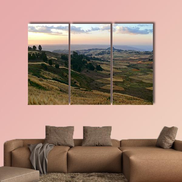 Mountain Landscape Ethiopia Canvas Wall Art-3 Horizontal-Gallery Wrap-37" x 24"-Tiaracle