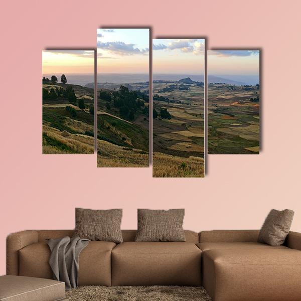 Mountain Landscape Ethiopia Canvas Wall Art-4 Pop-Gallery Wrap-50" x 32"-Tiaracle