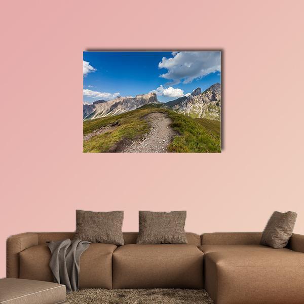 Mountain Paths Italy Canvas Wall Art-1 Piece-Gallery Wrap-48" x 32"-Tiaracle