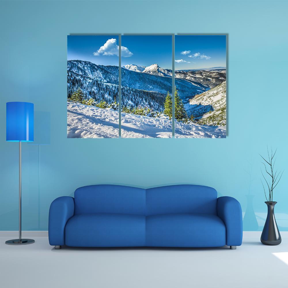 Giewont Mountain Peak Canvas Wall Art-3 Horizontal-Gallery Wrap-37" x 24"-Tiaracle