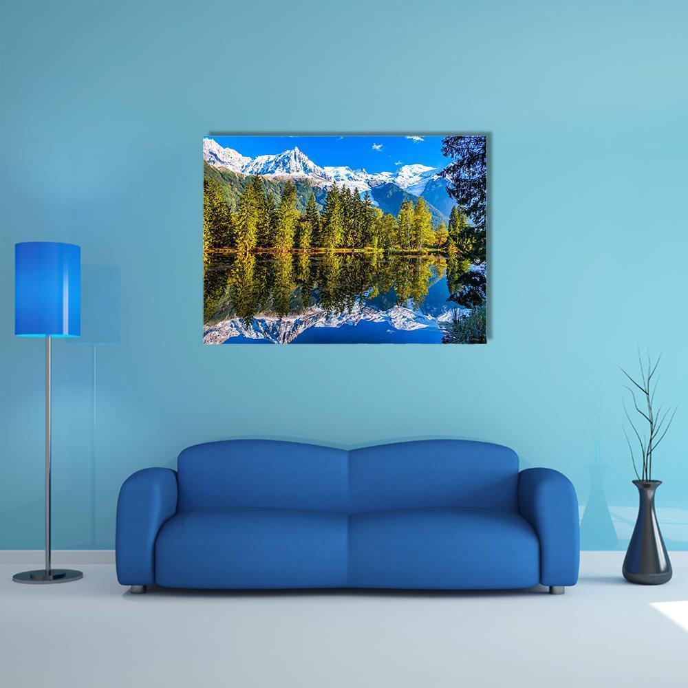 Mountain Resort Of Chamonix Canvas Wall Art-1 Piece-Gallery Wrap-48" x 32"-Tiaracle