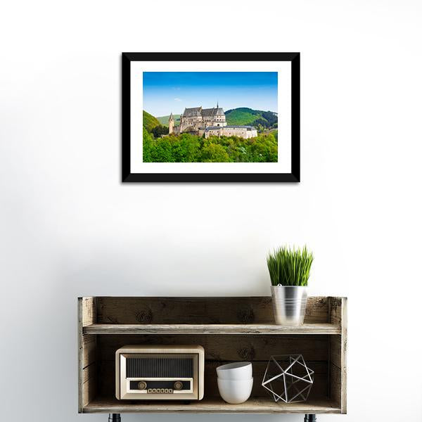 Mountains & Forests Vianden Canvas Wall Art-1 Piece-Framed Print-20" x 16"-Tiaracle