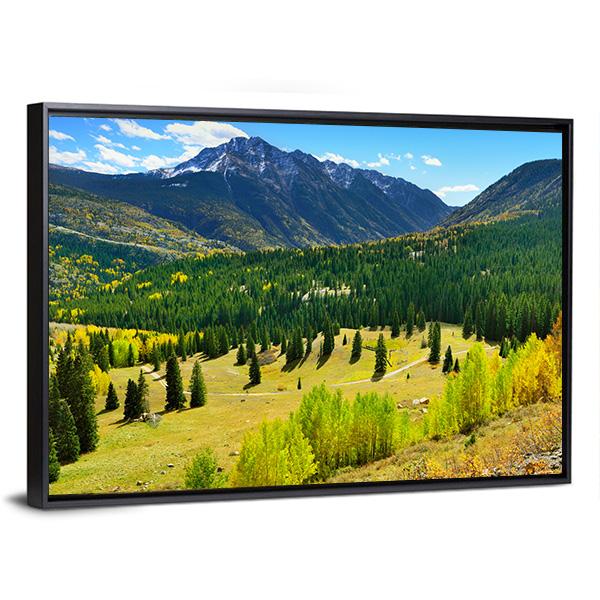 Mountains In Colorado Canvas Wall Art-3 Horizontal-Gallery Wrap-25" x 16"-Tiaracle