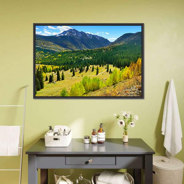 Mountains In Colorado Canvas Wall Art-3 Horizontal-Gallery Wrap-25" x 16"-Tiaracle