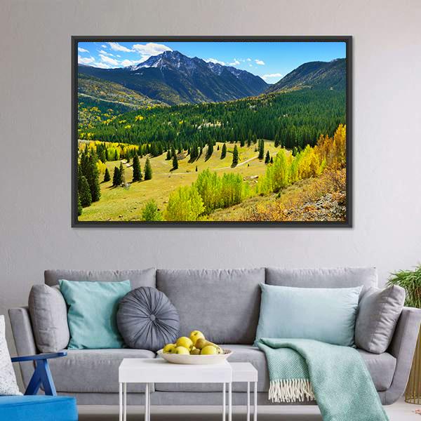 Mountains In Colorado Canvas Wall Art-3 Horizontal-Gallery Wrap-25" x 16"-Tiaracle