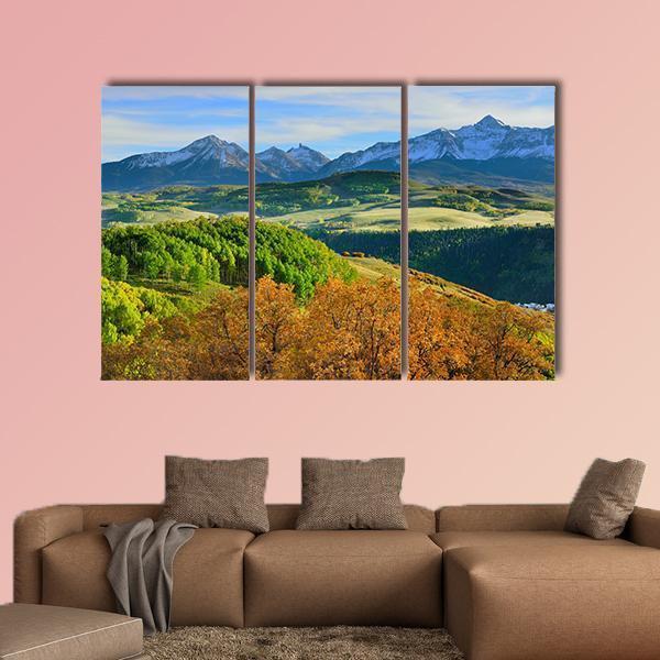 Mountains Of Colorado Canvas Wall Art-3 Horizontal-Gallery Wrap-37" x 24"-Tiaracle