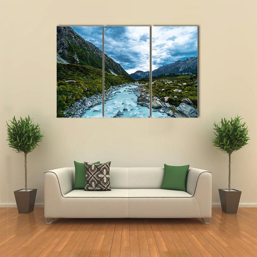 Mt Cook & Hook Valley Canvas Wall Art-3 Horizontal-Gallery Wrap-37" x 24"-Tiaracle