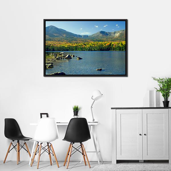 Mt. Katahdin Panoramic Canvas Wall Art-1 Piece-36" x 12"-Tiaracle