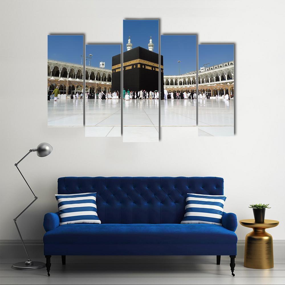 The Holly Kaaba Canvas Wall Art-5 Pop-Gallery Wrap-47" x 32"-Tiaracle