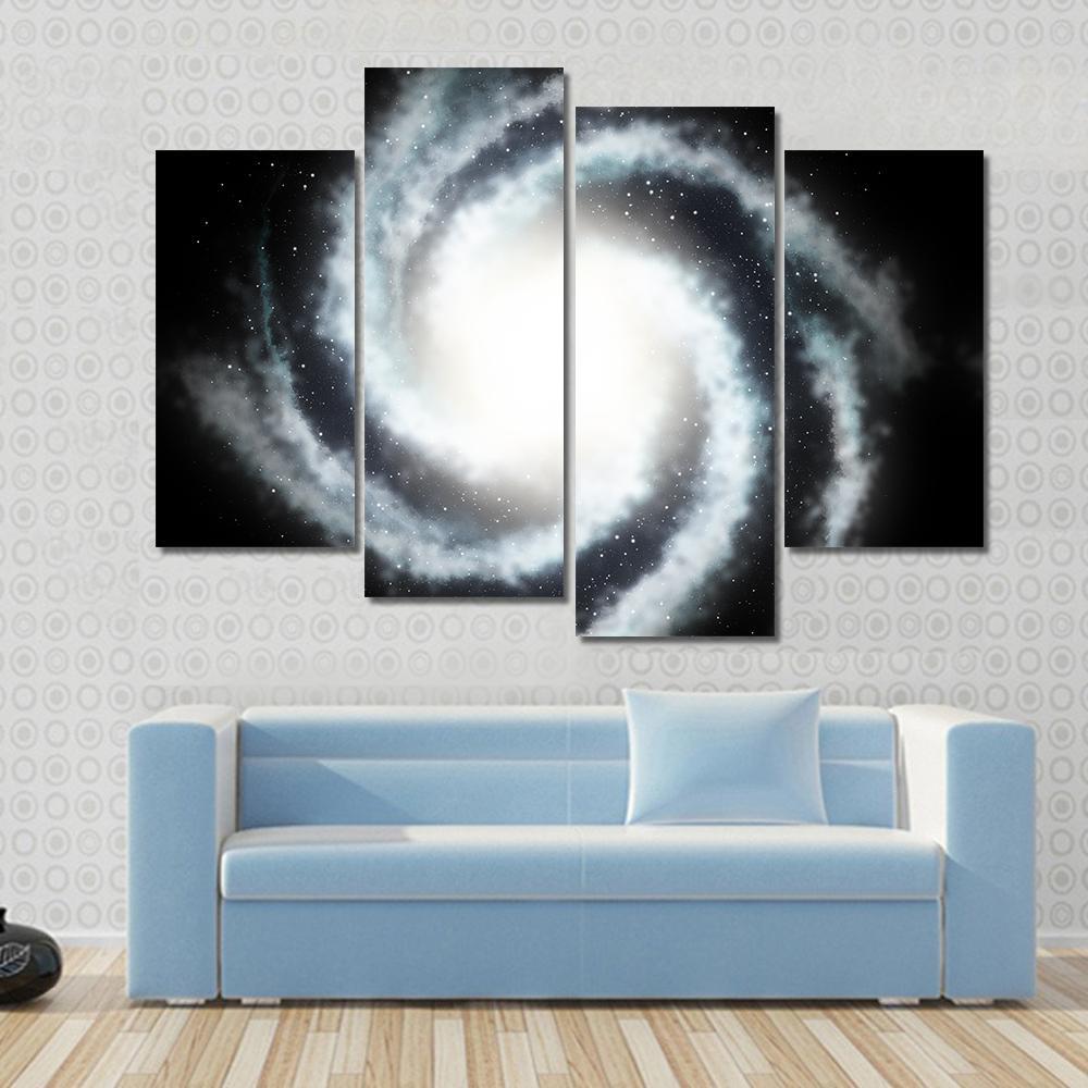 Mysterious Helicoid Galaxy Canvas Wall Art-4 Pop-Gallery Wrap-50" x 32"-Tiaracle