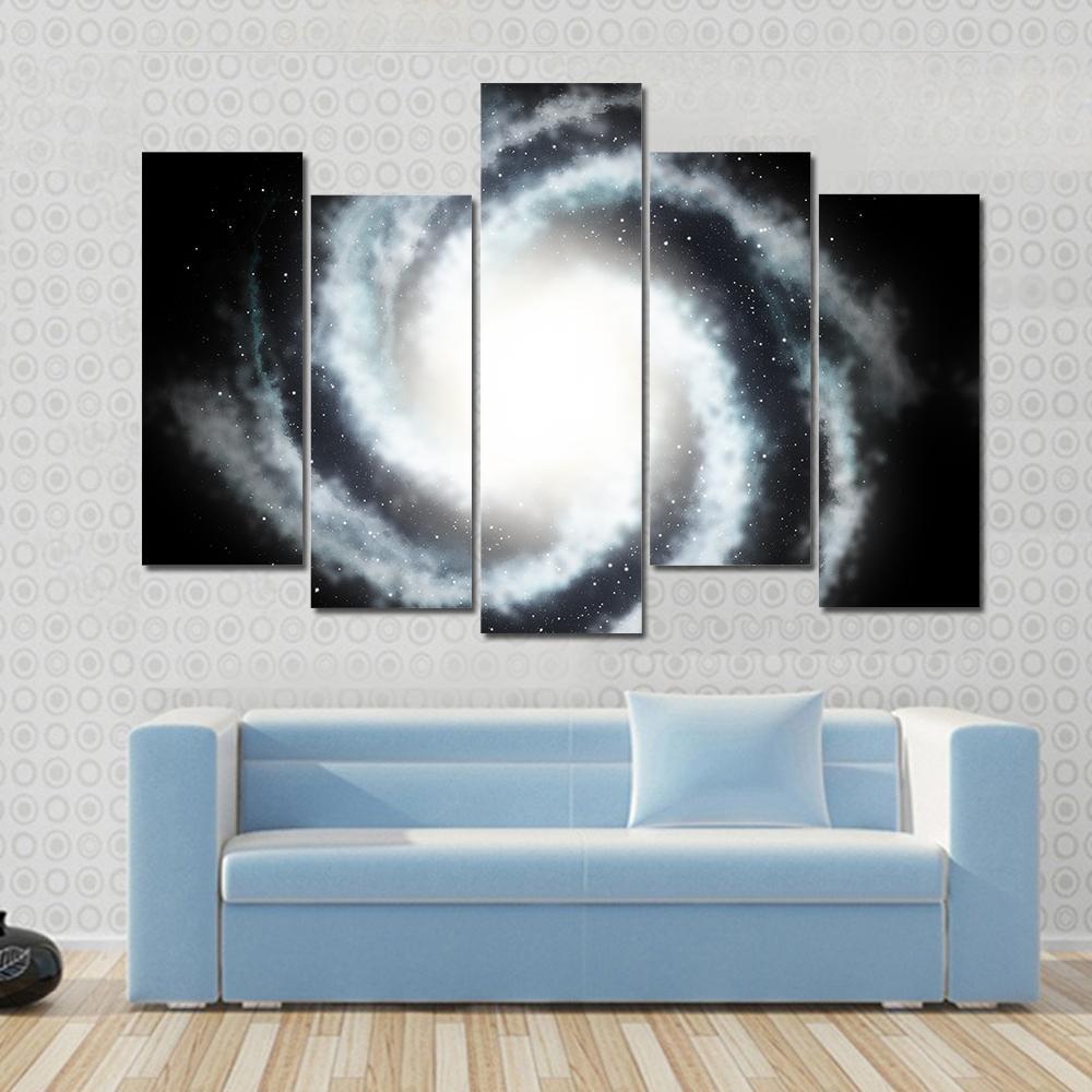 Mysterious Helicoid Galaxy Canvas Wall Art-5 Pop-Gallery Wrap-47" x 32"-Tiaracle
