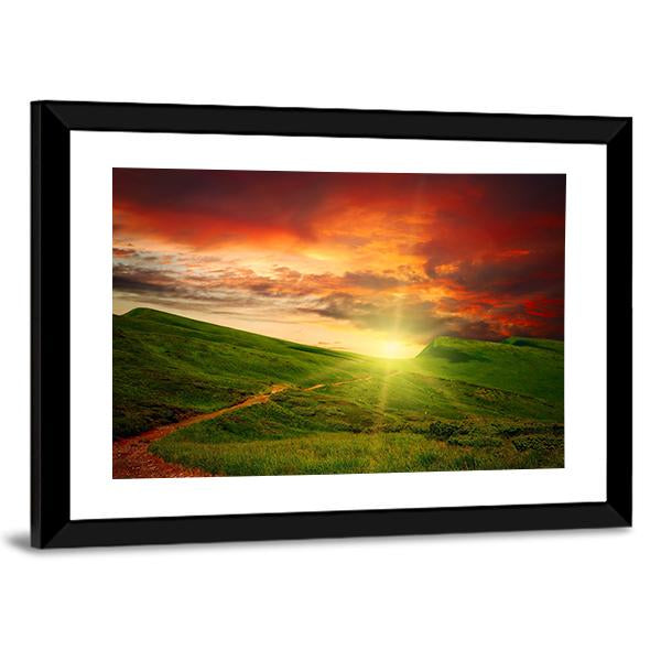 Mystery Mountain Meadow Canvas Wall Art-3 Horizontal-Gallery Wrap-25" x 16"-Tiaracle