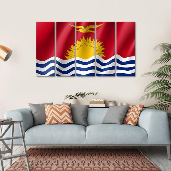 National Flag Of State Kiribati Canvas Wall Art-5 Horizontal-Gallery Wrap-22" x 12"-Tiaracle