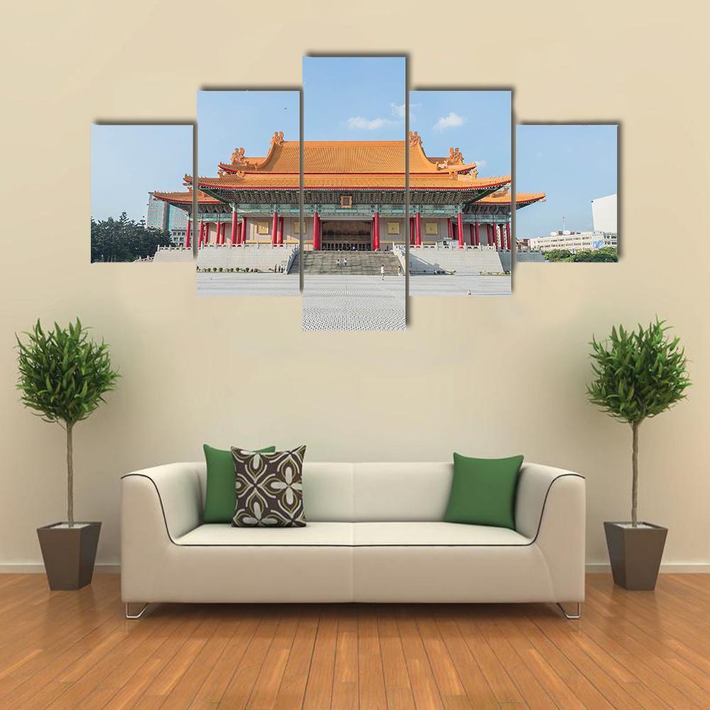 National Music Hall Of Taiwan Canvas Wall Art-5 Star-Gallery Wrap-62" x 32"-Tiaracle