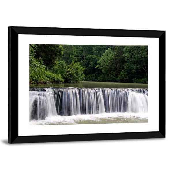 Natural Dam Falls Arkansas Panoramic Canvas Wall Art-1 Piece-36" x 12"-Tiaracle