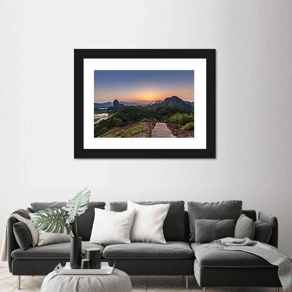 Natural Landscape Of Longhushan Canvas Wall Art-3 Horizontal-Gallery Wrap-25" x 16"-Tiaracle