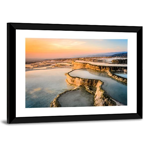 Natural Pools During Sunset Canvas Wall Art-3 Horizontal-Gallery Wrap-25" x 16"-Tiaracle
