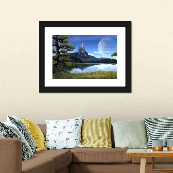 Natural Riverside Lake Canvas Wall Art-3 Horizontal-Gallery Wrap-25" x 16"-Tiaracle