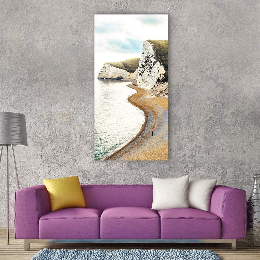 Natural Rocks On Sea Ocean Waves Vertical Canvas Wall Art-1 Vertical-Gallery Wrap-12" x 24"-Tiaracle