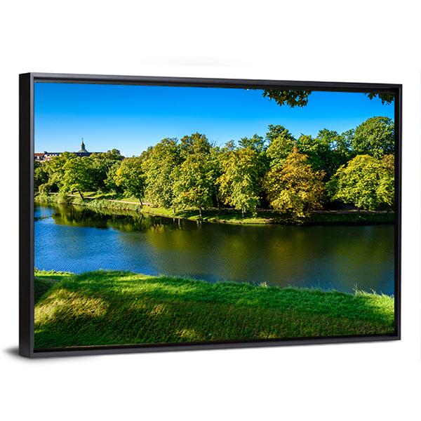 Nature In Kastellet Canvas Wall Art-3 Horizontal-Gallery Wrap-25" x 16"-Tiaracle