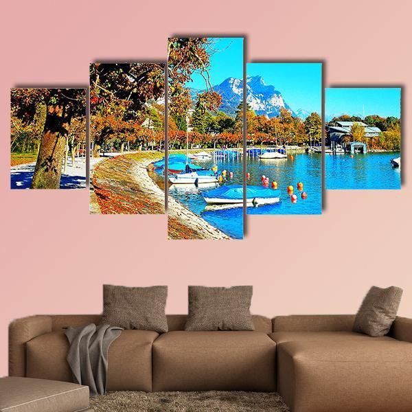 Nature In Swiss Canvas Wall Art-5 Star-Gallery Wrap-62" x 32"-Tiaracle