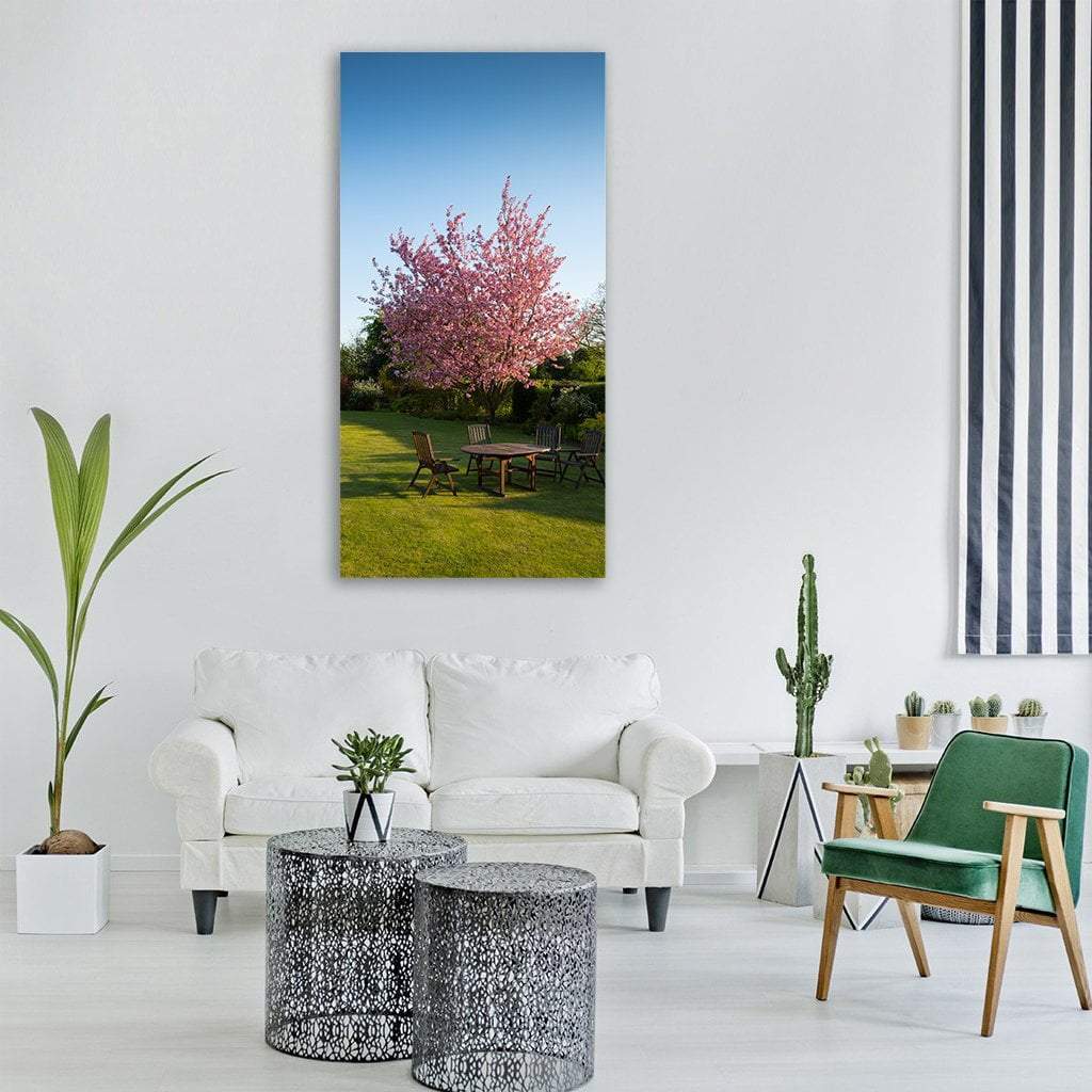 Garden Lawn Vertical Canvas Wall Art-1 Vertical-Gallery Wrap-12" x 24"-Tiaracle