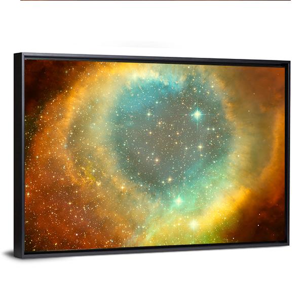Nebula & Star Field Canvas Wall Art-3 Horizontal-Gallery Wrap-25" x 16"-Tiaracle