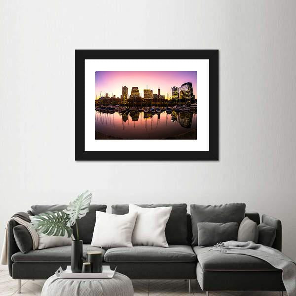 Neighbourhood Of Puerto Madero Canvas Wall Art-3 Horizontal-Gallery Wrap-25" x 16"-Tiaracle