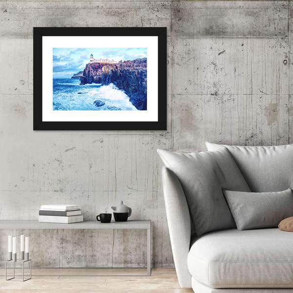 Neist Point Lighthouse Canvas Wall Art-3 Horizontal-Gallery Wrap-25" x 16"-Tiaracle