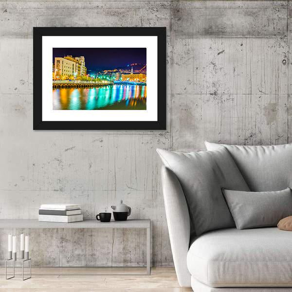 Nervion River Near Town Canvas Wall Art-3 Horizontal-Gallery Wrap-25" x 16"-Tiaracle