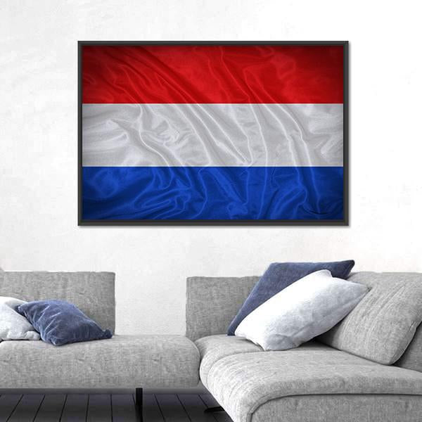 Netherlands Flag Panoramic Canvas Wall Art-1 Piece-36" x 12"-Tiaracle