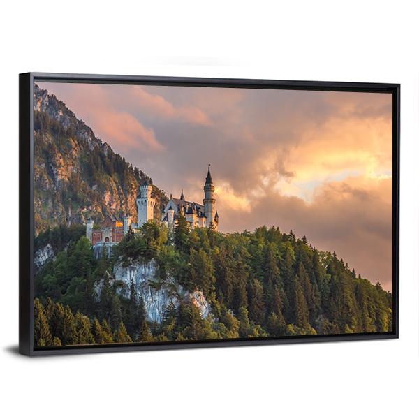 Neuschwanstein Castle Germany Canvas Wall Art-3 Horizontal-Gallery Wrap-25" x 16"-Tiaracle