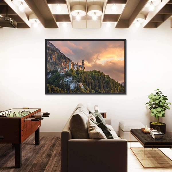 Neuschwanstein Castle Germany Canvas Wall Art-3 Horizontal-Gallery Wrap-25" x 16"-Tiaracle
