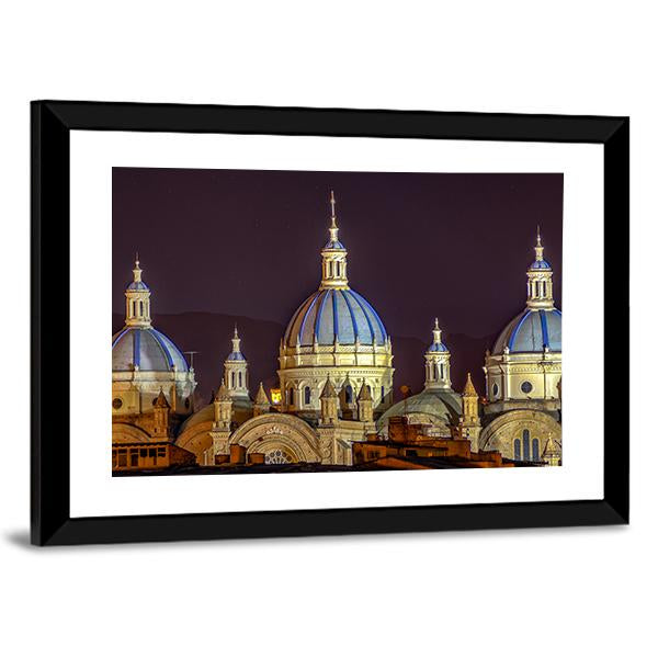 New Cathedral Of Cuenca Canvas Wall Art-5 Horizontal-Gallery Wrap-22" x 12"-Tiaracle