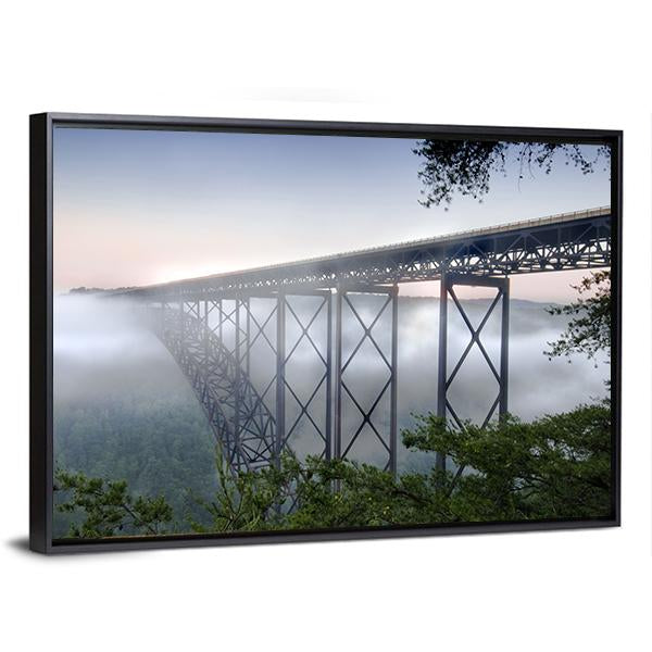 New River Gorge Bridge Canvas Wall Art-3 Horizontal-Gallery Wrap-25" x 16"-Tiaracle