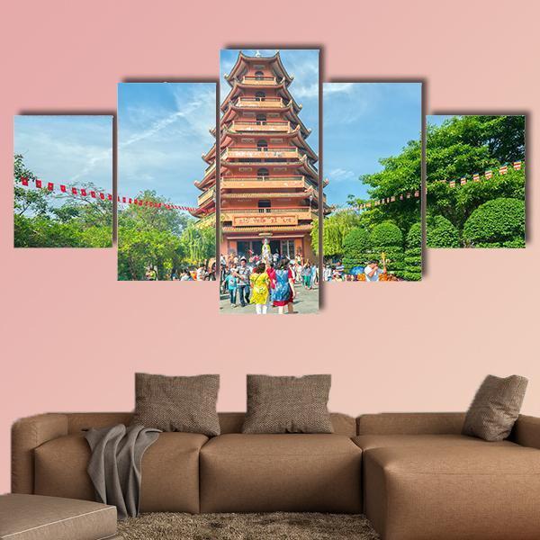 Ho Chi Minh City Vietnam Canvas Wall Art-5 Star-Gallery Wrap-62" x 32"-Tiaracle