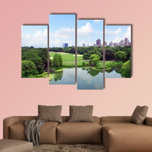 New York Central Park Canvas Wall Art-4 Pop-Gallery Wrap-50" x 32"-Tiaracle