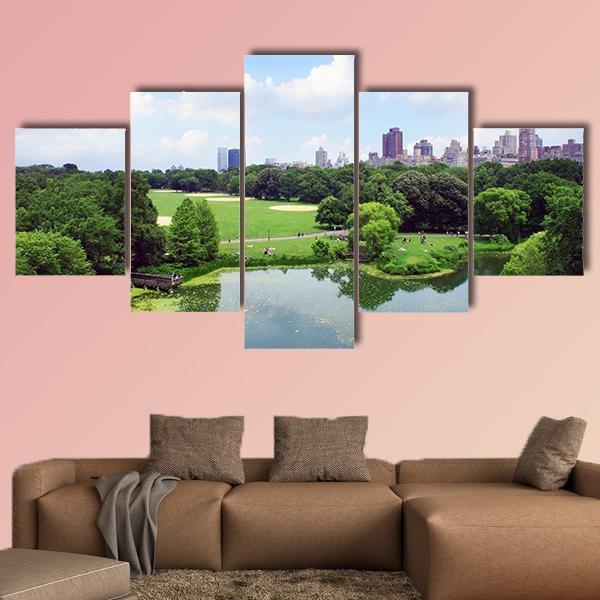 New York Central Park Canvas Wall Art-5 Star-Gallery Wrap-62" x 32"-Tiaracle