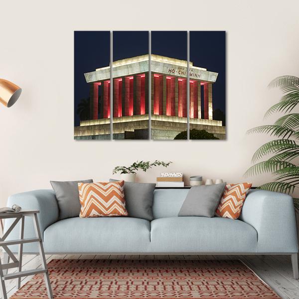 Ho Chi Minh Mausoleum Canvas Wall Art-4 Horizontal-Gallery Wrap-34" x 24"-Tiaracle