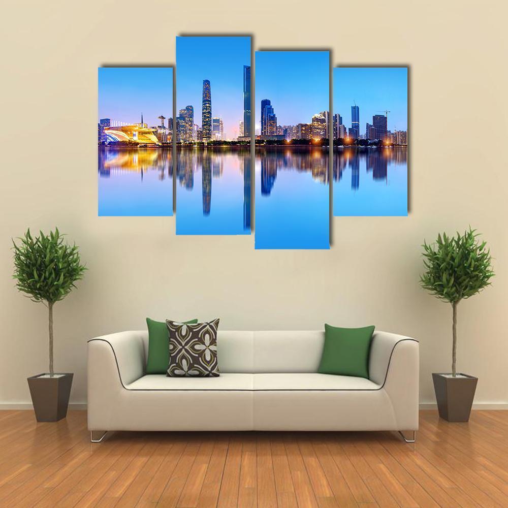 Pearl River Guangzhou Canvas Wall Art-4 Pop-Gallery Wrap-50" x 32"-Tiaracle