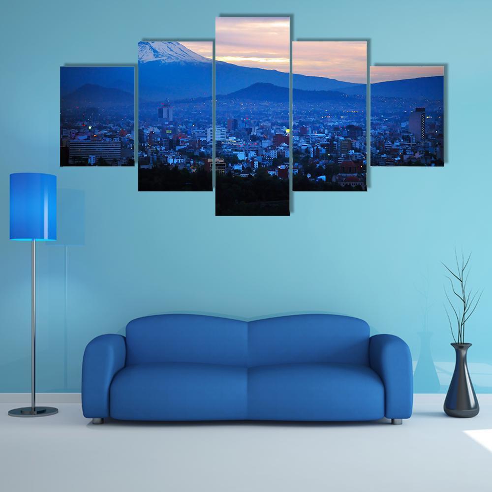 Popocatépetl Volcano Mexico Canvas Wall Art-5 Star-Gallery Wrap-62" x 32"-Tiaracle