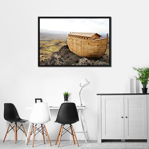 Noah's Ark Model Canvas Wall Art-5 Horizontal-Gallery Wrap-22" x 12"-Tiaracle